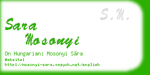 sara mosonyi business card
